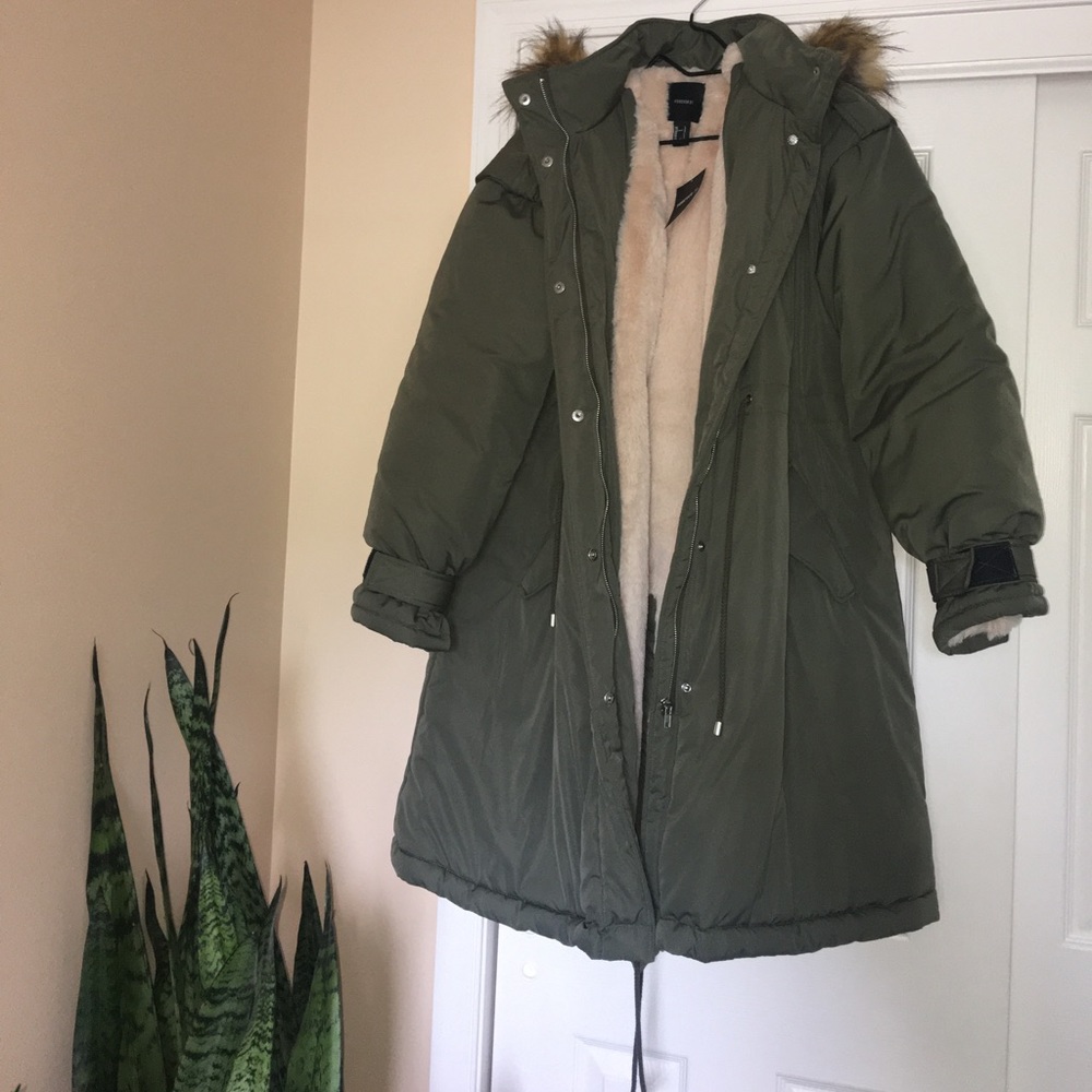 Olive Green Winter Coat